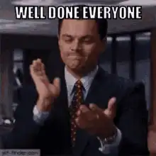 Leonardo DiCaprio clapping sarcastically
