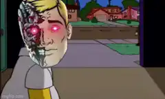 Terminator Bart controls Ned Flanders