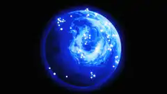 Dragon Ball Z Dragon Balls floating and gathering