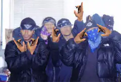 Group of men with floating hands