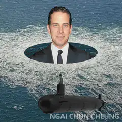 Hunter Biden head in submarine wake