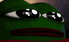 Sad Pepe the Frog crying