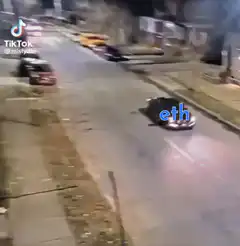 Building collapse on car labeled eth