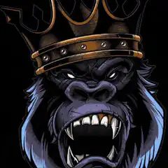 Angry gorilla king laser eyes