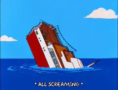 Simpsons cruise ship sinking