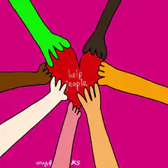 Diverse hands holding a heart