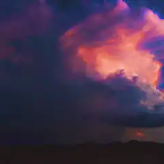 purple and pink storm clouds