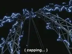 Electricity zapping on power lines
