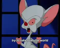 Brain tries to take over the world