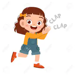 Happy girl clapping