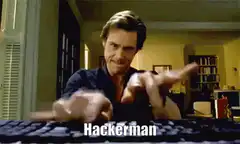 Hackerman typing fast