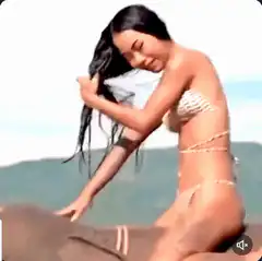 Woman riding an elephant