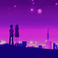 Couple watching bitcoin fireworks