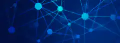 blue network nodes animation