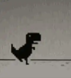 pixel art dinosaur walking