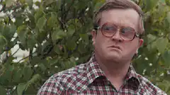 Eddie Izzard serious face