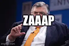 Man pointing with ZAAP text