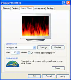 Windows XP Screen Saver Preview