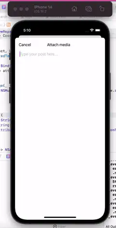Nostr post creation on iPhone