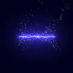 Blue lightning bolt transforms into an X