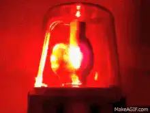 Red flashing emergency light