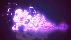 Purple smoke cloud animation