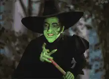 Wicked Witch of the West laughing
