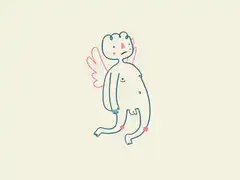 naked angel illustration