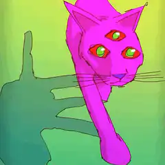 Three-eyed cat color cycle