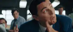Leonardo DiCaprio thinking face