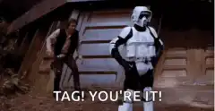 Han Solo tags a Scout Trooper