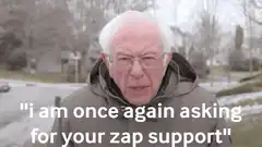 Bernie Sanders asking for zap support