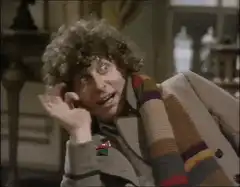 Tom Baker Doctor Who laughing