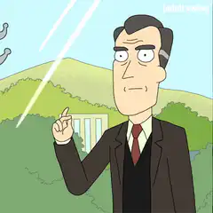Jerry pointing and saying yes