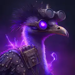 steampunk bird with goggles