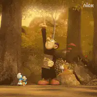 Gargamel struck by lightning