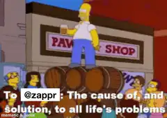 Homer Simpson beer toast meme