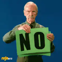 Old man holding a green sign saying NO