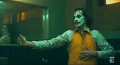 Joker in bathroom mirror