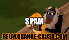 Rafiki throws Simba with spam text