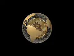 Rotating Bitcoin Globe