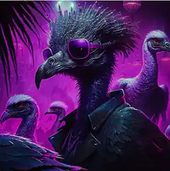 cool vulture in sunglasses