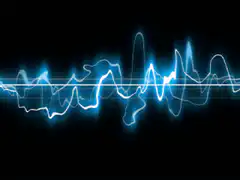 glowing blue sound wave animation
