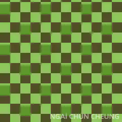 Green and brown pixel checkerboard pattern