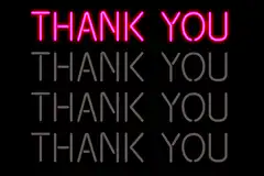 Neon Thank You Text Animation
