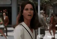 Mary Tyler Moore shocked then smiles