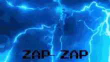 Blue lightning zap zap