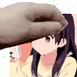 anime girl head pat