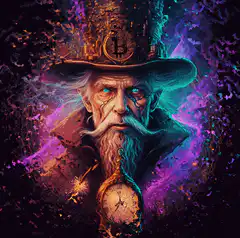 Bitcoin Wizard with Pocket Watch