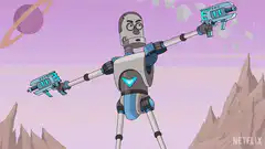 Robot arms explode in space